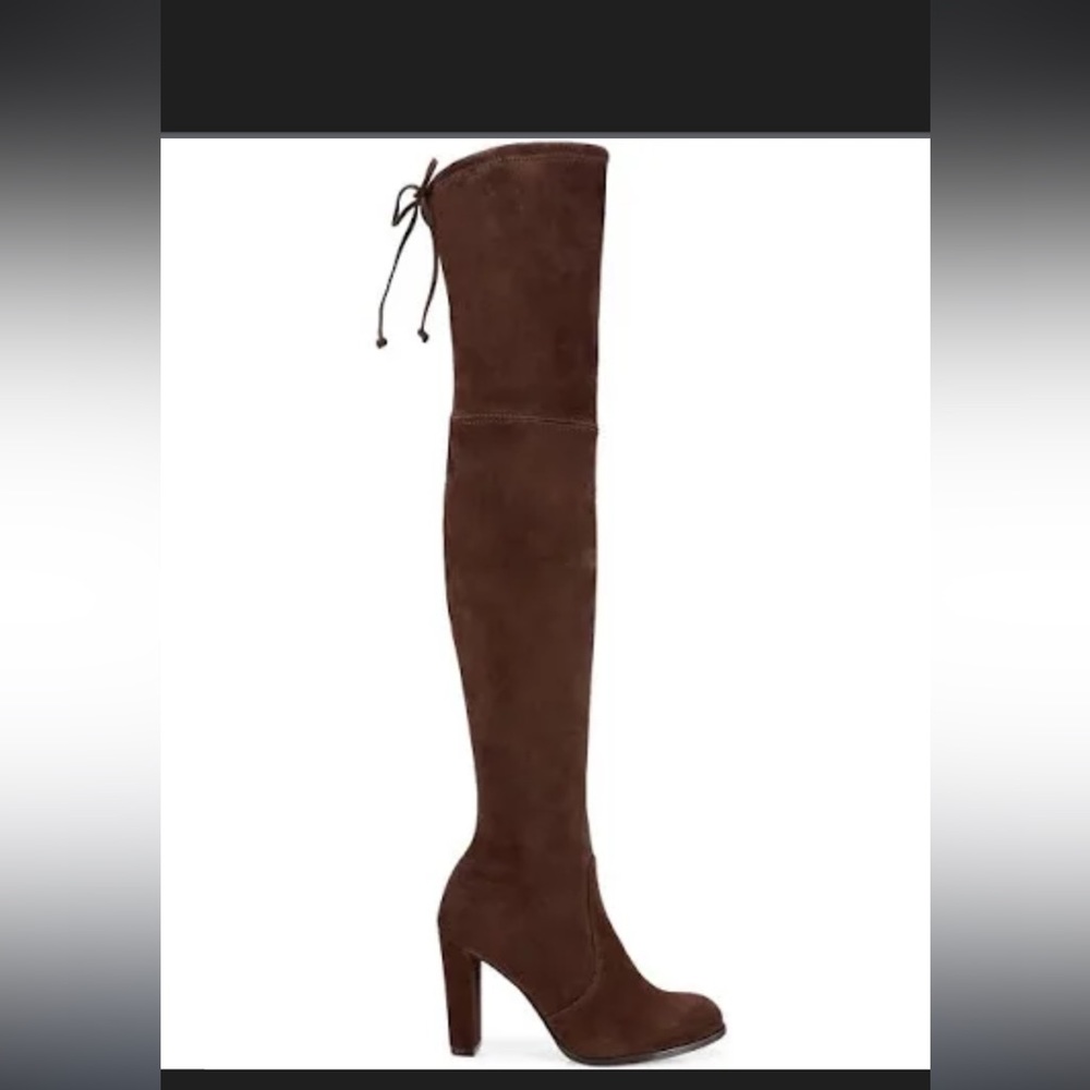 Stuart Weitzman
Highland Over-The-Knee Suede Boots in brown with box